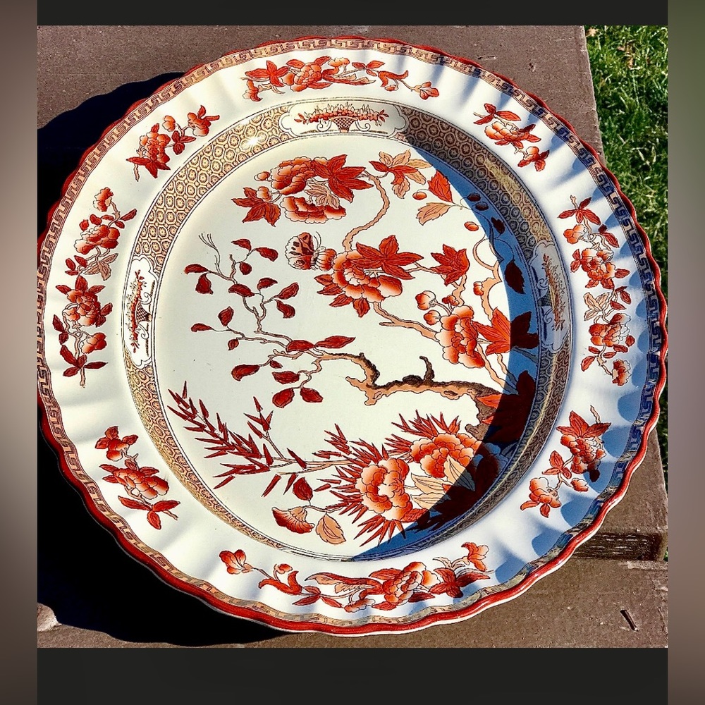 Vintage Spode Copeland INDIA TREE Scalloped Oval Serving Plate - Picture 3 of 7
